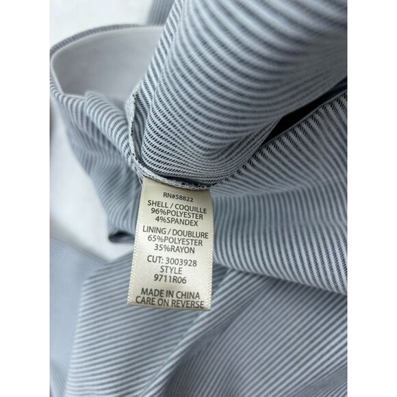 NWT Max Studio Womens Straight Leg Pant  Blue & White Elastic Waist Pants Medium - Picture 12 of 13